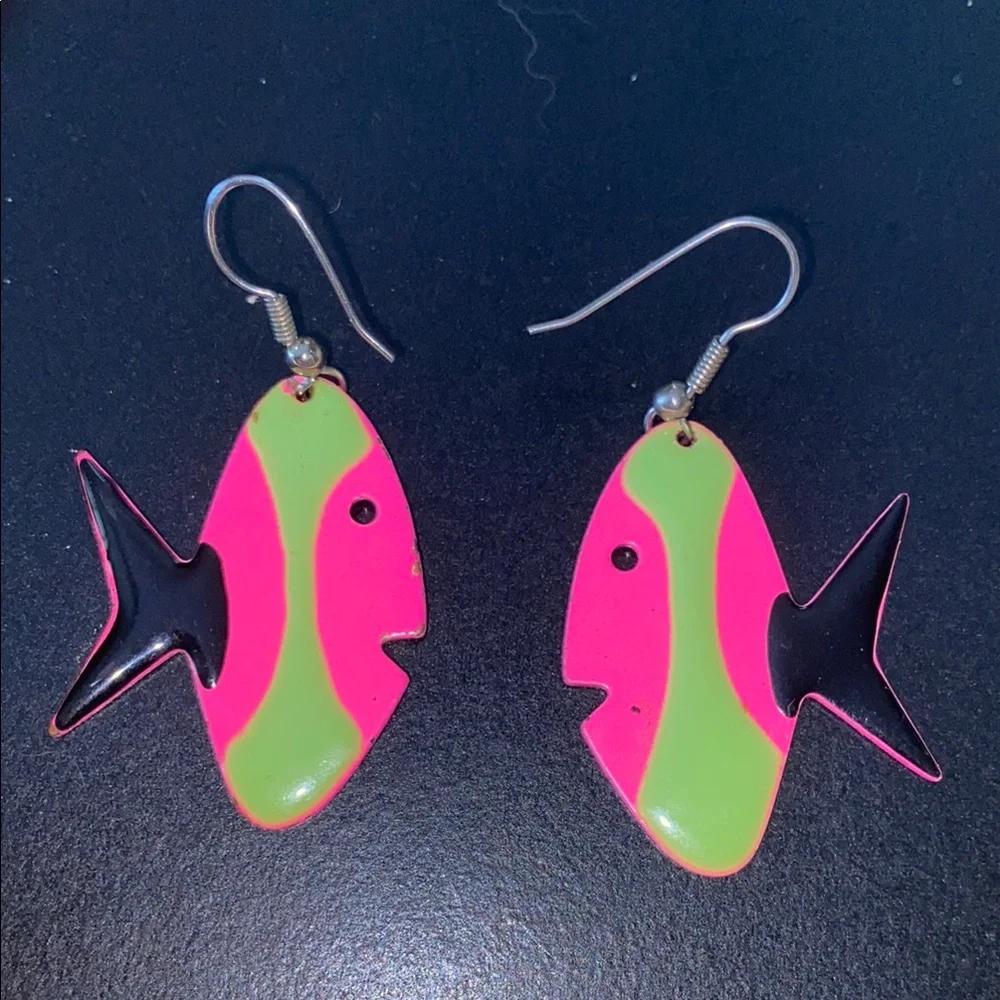 Vibrant Fish-Shaped Earrings